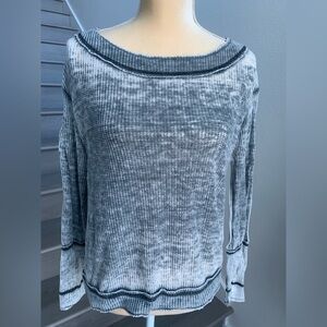 Melrose and Market Gray Long Sleeve Top